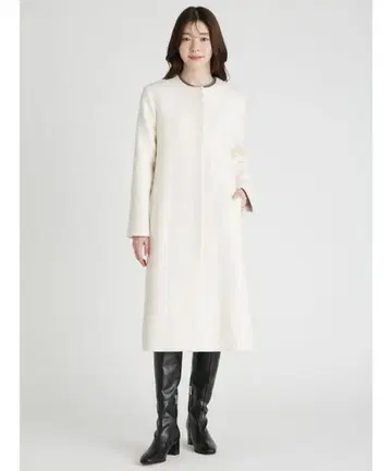 celford 캐시미어 혼방 노카라 코트