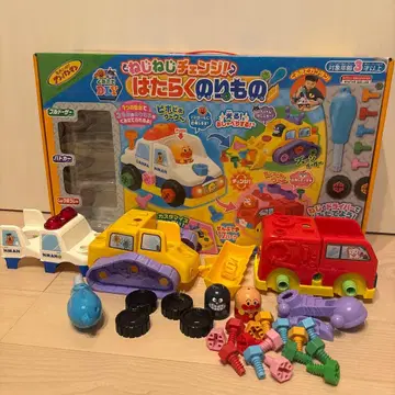 호빵맨 나사나사 체인지 일하는 탈것 조립 DIY