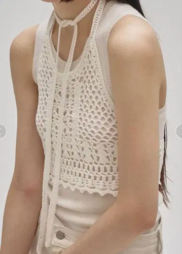 TODAYFUL 크로셰 니트 뷔스티에 에크루