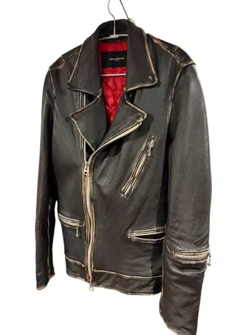 나노 유니버스 가죽 라이더 자켓 블랙 L