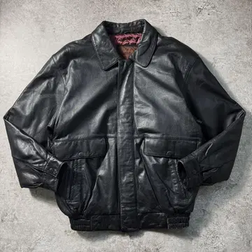 [ 90s ] G-1 A-2 플라이트 가죽 자켓 무스탕 옷깃 보아