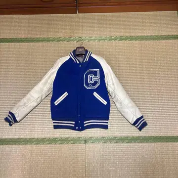 50s SKOOKUM 바시티 자켓 파랑/화이트 42