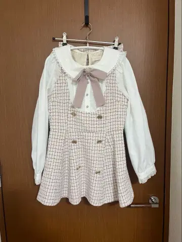 LIZLISA 트위드 셋업 핑크