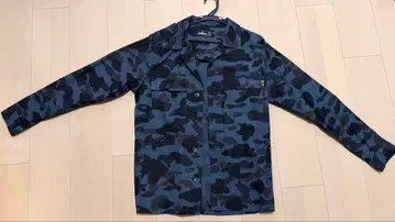 Mr. BATHING APE 블루 카모플라쥬 긴팔 셔츠 M