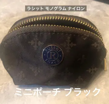 러셋 모노그램 나일론 미니 파우치 블랙