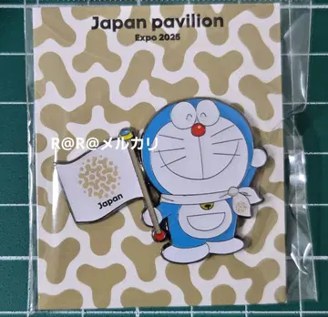만박 EXPO2025 일본관 핀 배지 도라에몽 브라운 일본 파빌리온