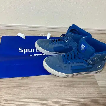 SUPRA 블루 하이컷 스니커즈 US9