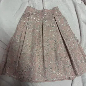 [ 새상품급 ] 핑크 플레어 스커트 자카드