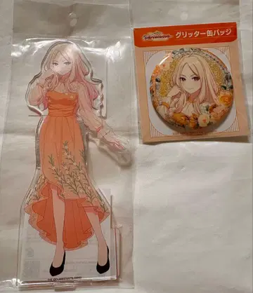 학원 아이돌 마스터 쥬오 호시나 아크릴 스탠드 글리터 캔뱃지