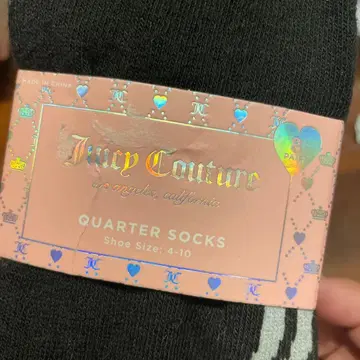 Juicy Couture 하트 무늬 쿼터 삭스 8켤레 세트