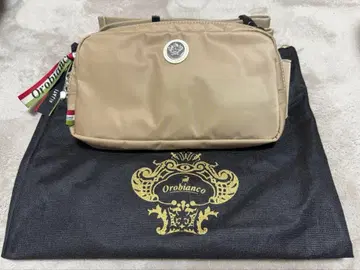 택 포함 새상품 Orobianco 베이지 바디백 보관 주머니