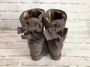 W631 어그 부츠 더블 리본 통굽 LL 그레이 구제 의류