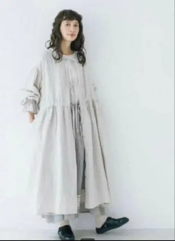 새상품 kazumi x Samansa Mos2 전후 착용 린넨 원피스