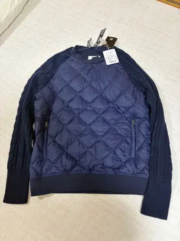 TAION 타이온 다운 자켓 니트 티셔츠 네이비