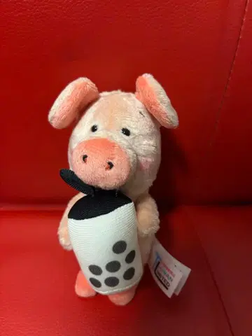 NICI 대만 한정판 타피오카 밀크티 돼지 키홀더 드링크홀더