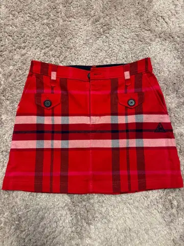 르꼬끄 체크 무늬 여성용 골프 스커트