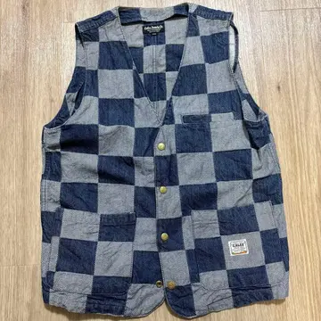 [ 배송비 포함 ] CALEE 패치워크 데님 베스트 L 사이즈