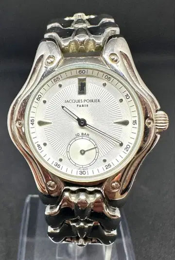 작동품 Jacques Fath 쿼츠 손목시계 실버