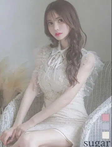 로브 드 플레르 아이보리 레이스 드레스