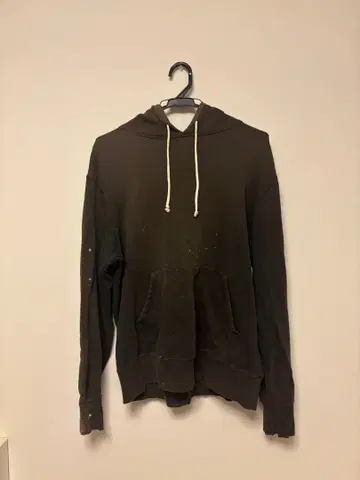 구제 의류 다크 브라운 후드 부착 후드티