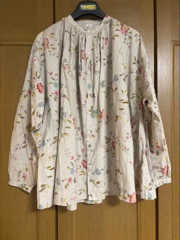 45R 꽃무늬 코튼 셔츠