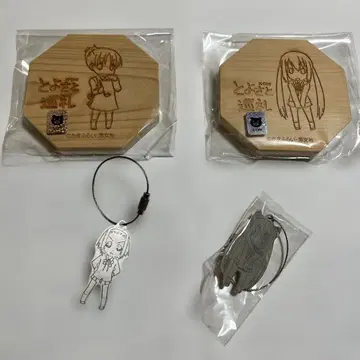 [새상품급] 케이온! 토요사토 순례 코스터 & 키링 총 4개 세트