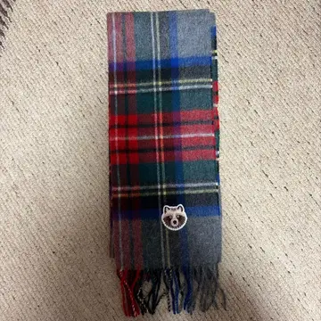 TANUKI STUDIO 울 체크 머플러