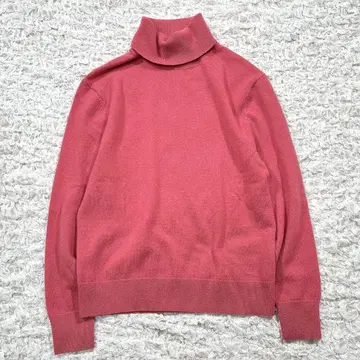 UNIQLO 캐시미어 100 터틀넥 니트 스웨터 핑크 S