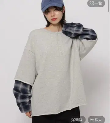 헨리 체크 레이어드 풀오버 니코앤드