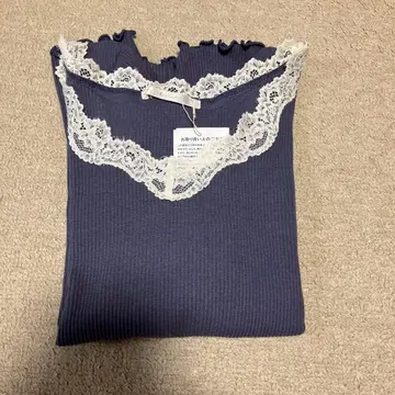 Ray Cassin 연보라 긴팔 T셔츠 레이스 포함