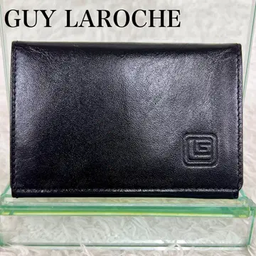 GUY LAROCHE 블랙 가죽 명함지갑