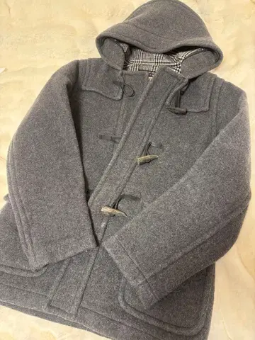 LONDON Tradition 후드 부착 더플 코트 그레이