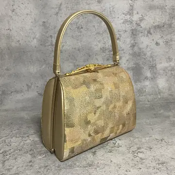 새상품급 쇼와 레트로 골드 기모노 가방 파티 백 결혼식 클래식