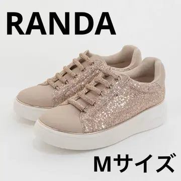 비쥬 파츠 글리터 스니커즈 핑크