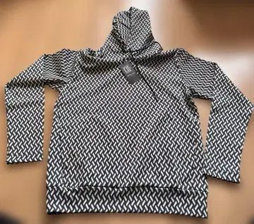 MICHAEL KLEIN 기하학 패턴 후드 부착 후드티