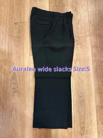 AURALEE 블랙 wide trousers 슬랙스 Size 5