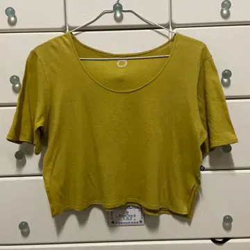 FEELCYCLE 머스타드 컬러 숏 T셔츠