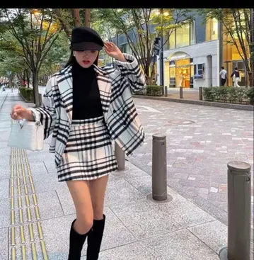 sheller 체크 무늬 스코트 (단품)