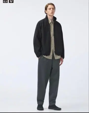 유니클로 U 에어리즘 코튼 스웨트 팬츠 다크 그레이 S