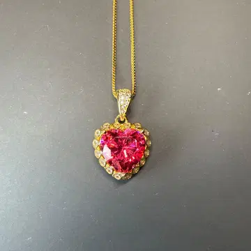 보석 목걸이 핑크 다이아몬드 미사용 새상품 세트 가능 새상품급! 705