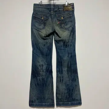 [LEVI'S] Y2K 플레어 데미지 청바지