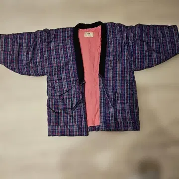 KUWANO 파랑빨강 체크 도테라