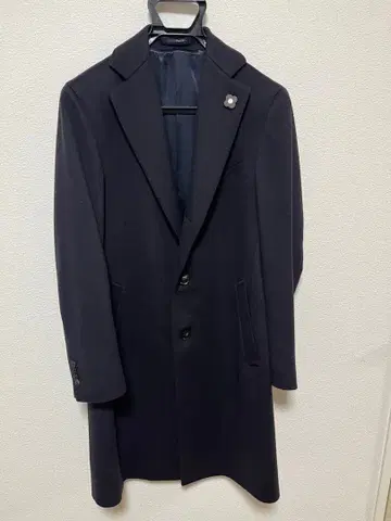 라르디니 네이비 체스터 코트 44