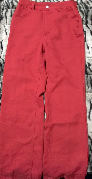 컬러 데님 팬츠 레드 M 사이즈