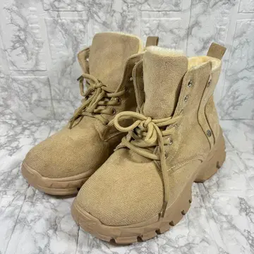 [ 새상품급 ] 스웨이드 보아 레이스업 부츠 베이지 24cm