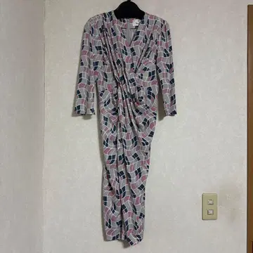 kay me 케이미 기하학 패턴 긴팔 비너스 드레스 7호