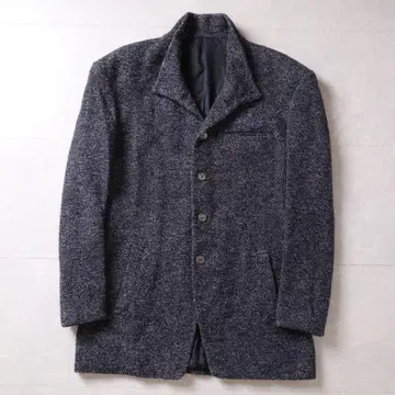 DASU 피 코트 체스터 코트 울 혼방 다크 그레이 성인용 깔끔한