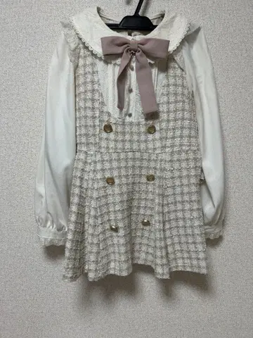 LIZLISA 트위드 셋업 핑크