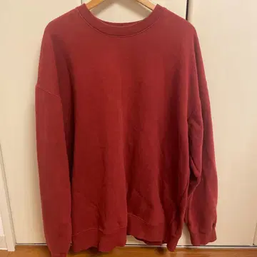 오버 사이즈 빨간색 크루넥 트레이닝복 구제 의류