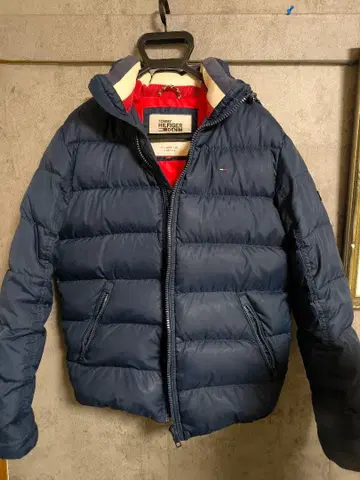 타미힐피거 네이비 다운 자켓